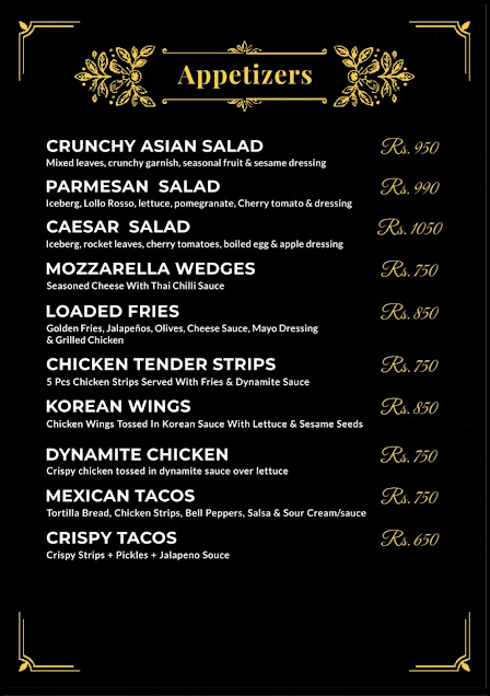 Olive Fork printed menu: Appetizers