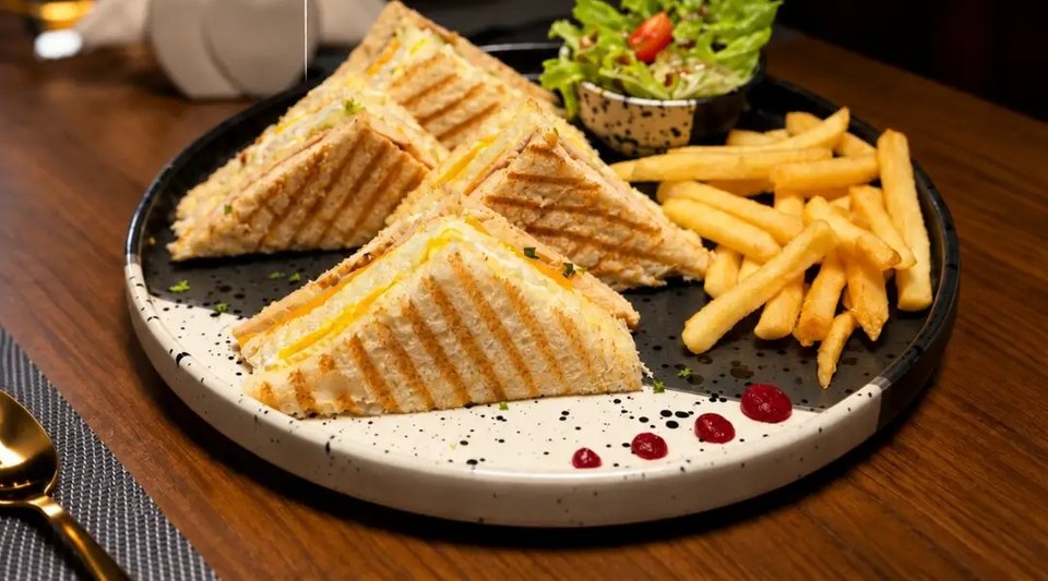 Grilled sandwich photographed by Olive Fork